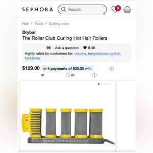 Drybar  The Roller Club Curling Hot Hair Rollers